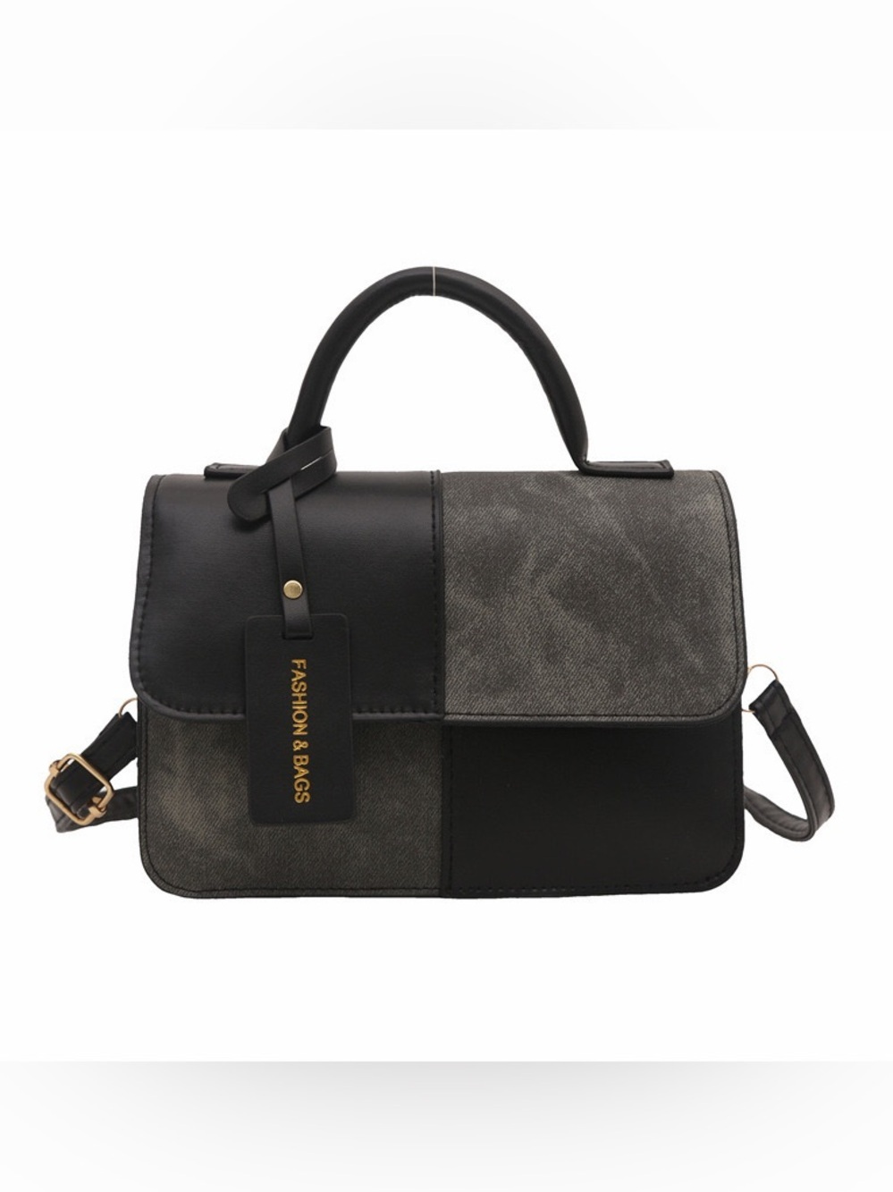Color Block Crossbody Handbag. - Picture 4 of 8